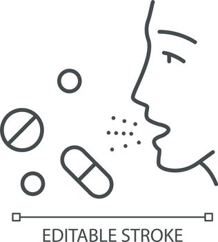 Drug allergies linear icon