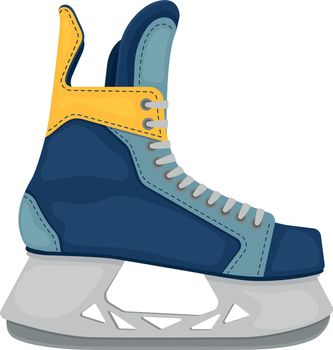 Ice skates for playing hockey. Colorful hockey skates. Shoes for sports games on ice . Sports equipment. Vector illustration isolated on a white background