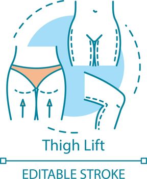 Thigh lift concept icon