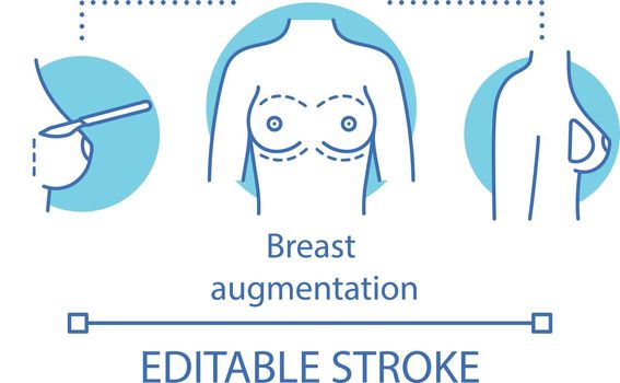 Breast augmentation concept icon