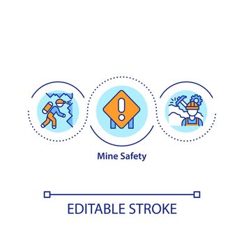 Mine safety concept icon