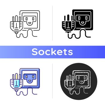 Socket for power supply icon
