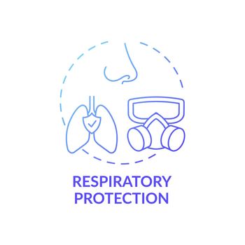 Respiratory protection concept icon