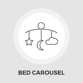 Bed carousel flat icon