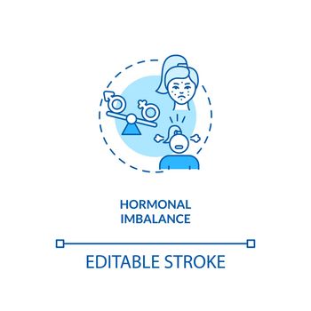 Hormonal imbalance concept icon