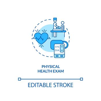 Physical health exam concept icon