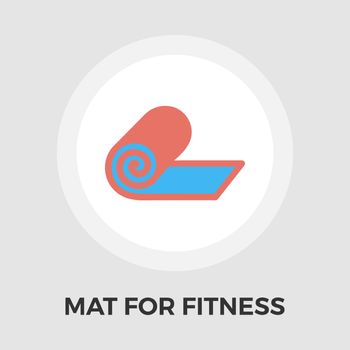 Mat for fitness icon vector. Flat icon isolated on the white background. Editable EPS file. Vector illustration.