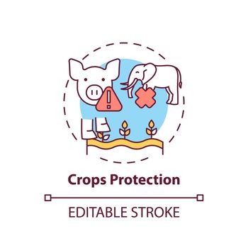 Crops protection concept icon