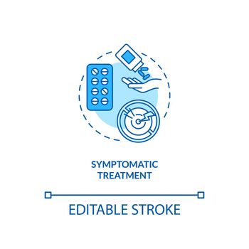 Symptomatic treatment concept icon