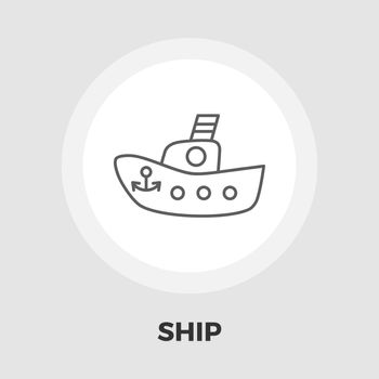 Ship toy vector flat icon