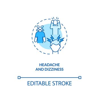 Headache and dizziness concept icon