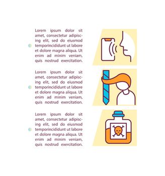 Reporting unsafe conditions concept icon with text