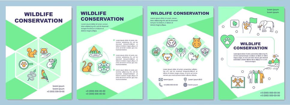Wildlife conservation brochure template