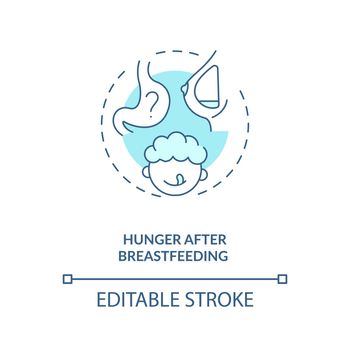 Hunger after breastfeeding concept icon