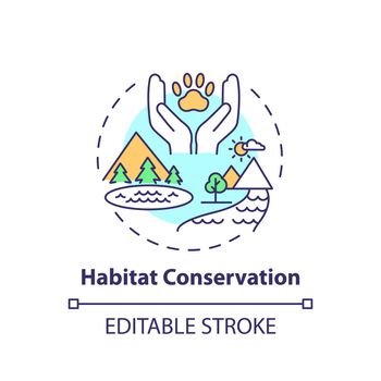 Habitat conservation concept icon