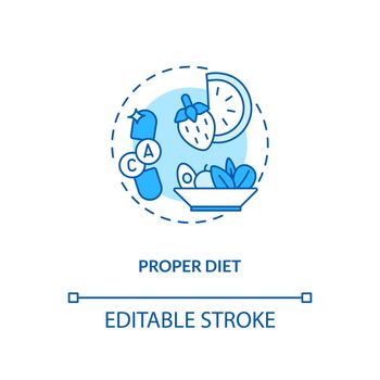 Proper diet concept icon