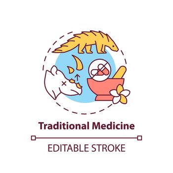 Traditional medicine concept icon