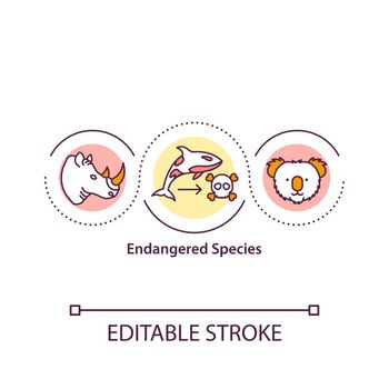 Endangered species concept icon
