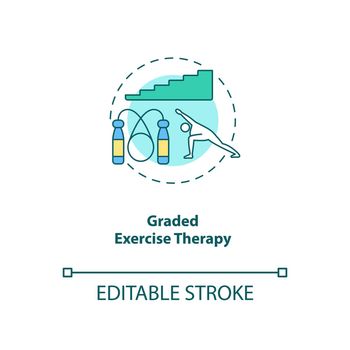 Graded exercise therapy concept icon