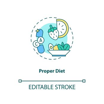 Proper diet concept icon