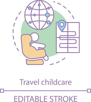Travel childcare concept icon