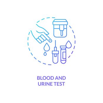 Blood and urine test concept icon