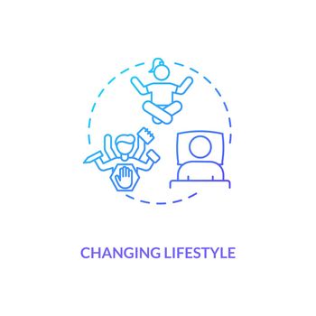 Changing lifestyle concept icon
