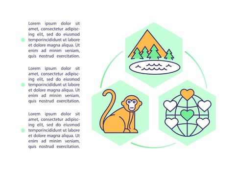 Wildlife preservation concept icon with text