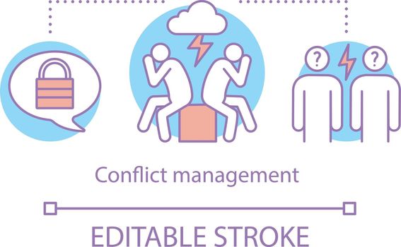 Conflict management concept icon