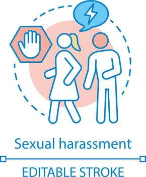 Sexual harassment concept icon