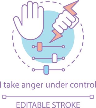 Anger control concept icon