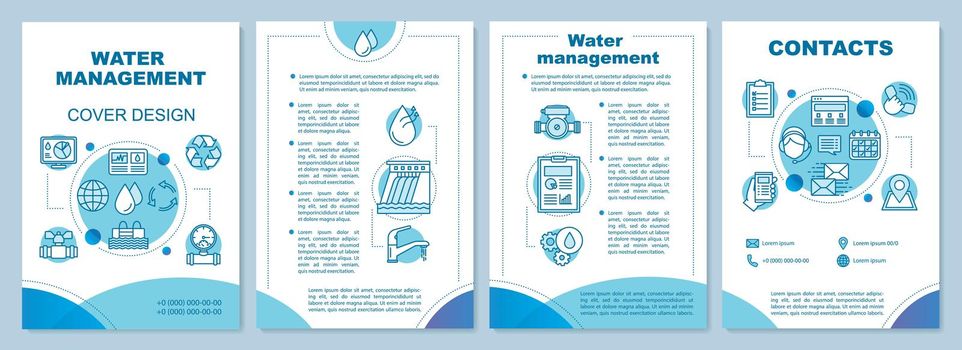 Water resource management brochure template layout