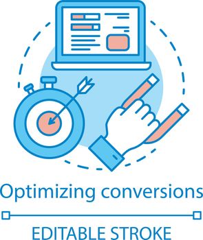 Conversion optimization concept icon