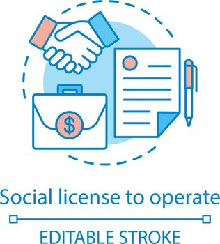 Social license to operate concept icon