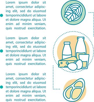 Ingredients article page vector template