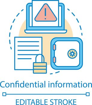 Confidential informational concept icon