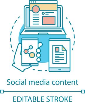 Social media content concept icon