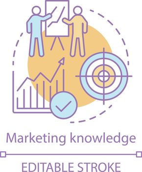 Marketing knowledge concept icon