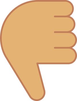 Thumbs down emoji color icon