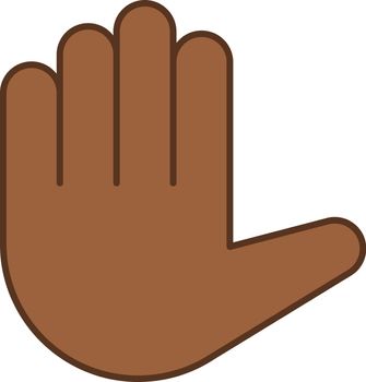 Raised hand emoji color icon