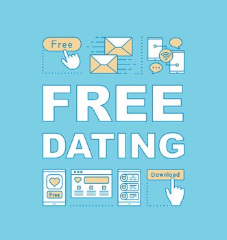 Free dating word concepts banner