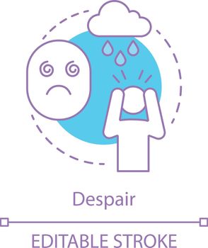 Despair concept icon