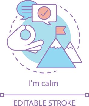 Calm concept icon