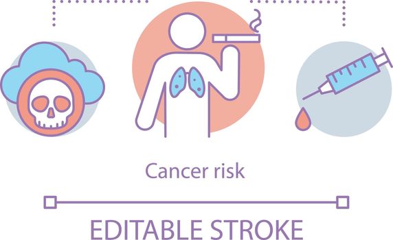 Cancer risk concept icon