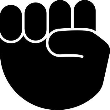 Raised fist emoji glyph icon