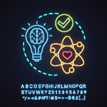 Cultural intelligence neon light concept icon