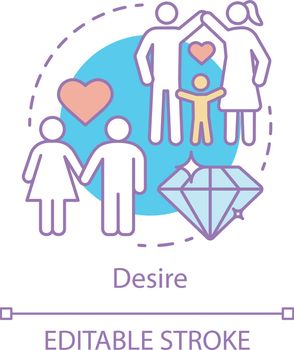Desire concept icon