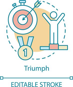 Triumph concept icon