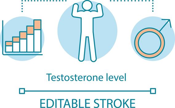 Testosterone level concept icon