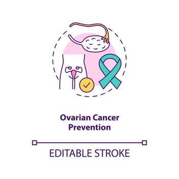 Ovarian cancer prevention concept icon
